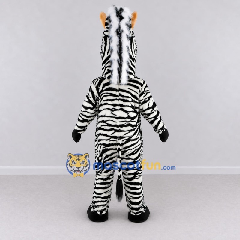 Custom Black and White Zebra Mascot Costume Adult Full Body Suit for Wildlife Events Custom Black and White Zebra Mascot Costume Adult Full Body Suit for Wildlife Events