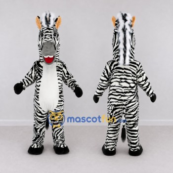 Custom Black and White Zebra Mascot Costume Adult Full Body Suit for Wildlife Events