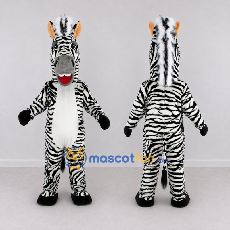 Custom Black and White Zebra Mascot Costume Adult Full Body Suit for Wildlife Events Custom Black and White Zebra Mascot Costume Adult Full Body Suit for Wildlife Events