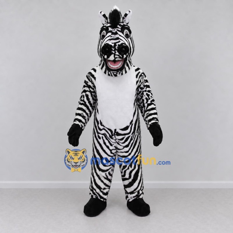 Custom Black and White Zebra Mascot Costume Adult Full Body Suit for Wildlife Events Custom Black and White Zebra Mascot Costume Adult Full Body Suit for Wildlife Events