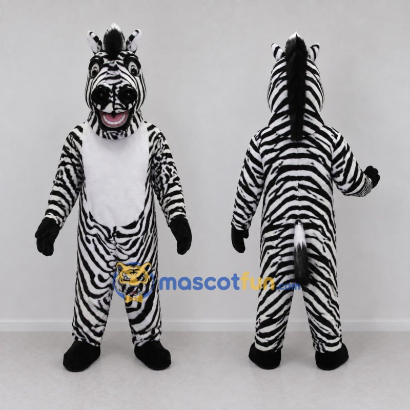 Custom Black and White Zebra Mascot Costume Adult Full Body Suit for Wildlife Events Custom Black and White Zebra Mascot Costume Adult Full Body Suit for Wildlife Events