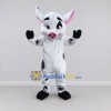 Custom White and Black Spotted Pig Mascot Costume Adult Full Body Suit for Farm Events