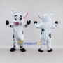 Custom White and Black Spotted Pig Mascot Costume Adult Full Body Suit for Farm Events