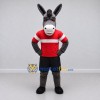 Custom Gray and Red Donkey in Sportswear Mascot Costume Adult Full Body Suit for Sports Events Custom Gray and Red Donkey in Sportswear Mascot Costume Adult Full Body Suit for Sports Events