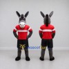 Custom Gray and Red Donkey in Sportswear Mascot Costume Adult Full Body Suit for Sports Events Custom Gray and Red Donkey in Sportswear Mascot Costume Adult Full Body Suit for Sports Events