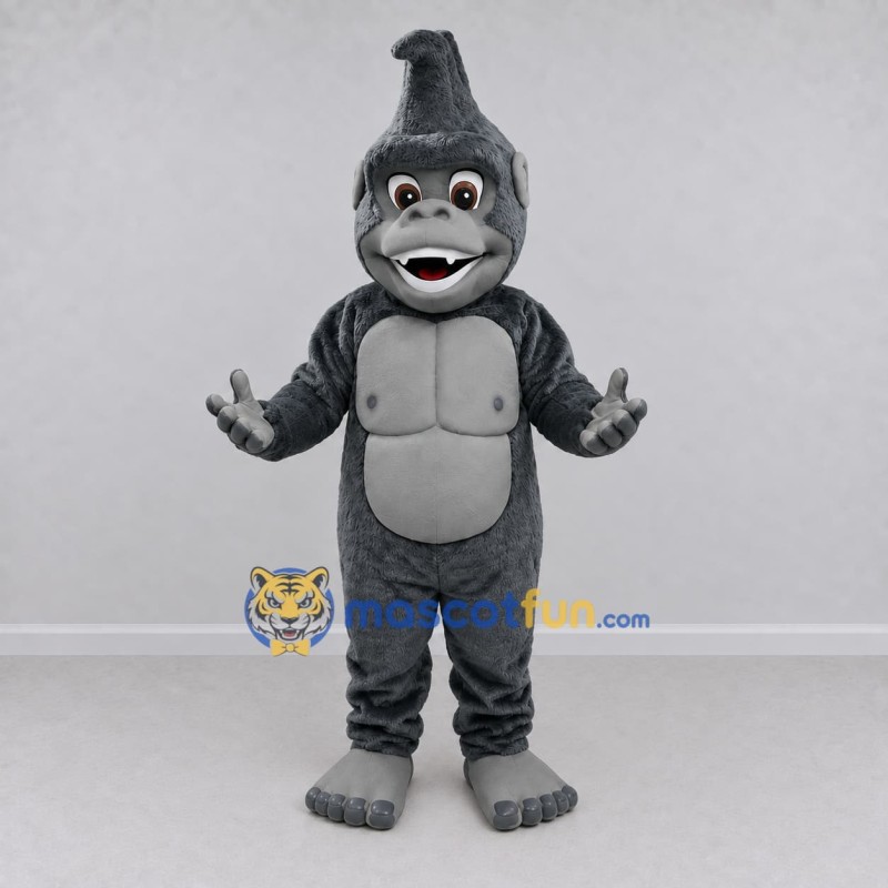 Custom Gray Gorilla Mascot Costume Adult Full Body Suit for Wildlife Events Custom Gray Gorilla Mascot Costume Adult Full Body Suit for Wildlife Events