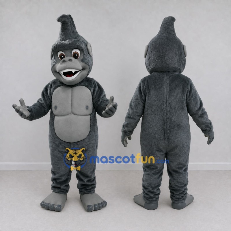 Custom Gray Gorilla Mascot Costume Adult Full Body Suit for Wildlife Events Custom Gray Gorilla Mascot Costume Adult Full Body Suit for Wildlife Events