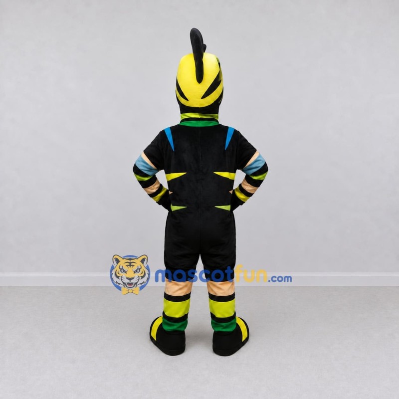 Custom Yellow and Black Zebra in Sunglasses and Sportswear Mascot Costume Adult Full Body Suit for Sports Events Custom Yellow and Black Zebra in Sunglasses and Sportswear Mascot Costume Adult Full Body Suit for Sports Events