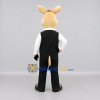 Custom Tan and Black Donkey in a Vest and Bow Tie Mascot Costume Adult Full Body Suit for Theme Parties