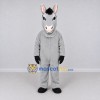 Custom Gray and Black Horse Mascot Costume Adult Full Body Suit for Farm Events
