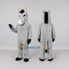 Custom Gray and Black Horse Mascot Costume Adult Full Body Suit for Farm Events