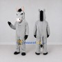 Custom Gray and Black Horse Mascot Costume Adult Full Body Suit for Farm Events