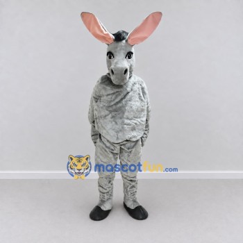 Custom Gray and Black Donkey Mascot Costume Adult Full Body Suit for Farm Events