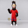 Custom Brown and Red Horse in Sportswear Mascot Costume Adult Full Body Suit for Sports Events Custom Brown and Red Horse in Sportswear Mascot Costume Adult Full Body Suit for Sports Events