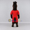 Custom Brown and Red Horse in Sportswear Mascot Costume Adult Full Body Suit for Sports Events Custom Brown and Red Horse in Sportswear Mascot Costume Adult Full Body Suit for Sports Events