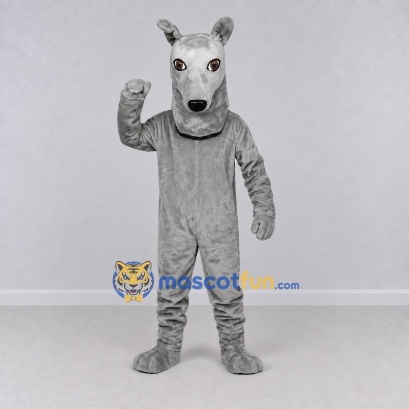Custom Gray Dog Mascot Costume Adult Full Body Suit for Community Events Custom Gray Dog Mascot Costume Adult Full Body Suit for Community Events