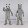 Custom Gray Dog Mascot Costume Adult Full Body Suit for Community Events Custom Gray Dog Mascot Costume Adult Full Body Suit for Community Events