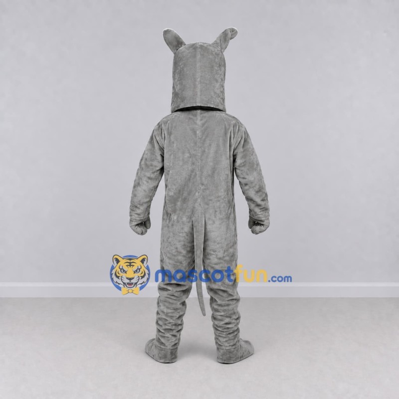 Custom Gray Dog Mascot Costume Adult Full Body Suit for Community Events Custom Gray Dog Mascot Costume Adult Full Body Suit for Community Events
