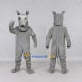 Custom Gray Dog Mascot Costume Adult Full Body Suit for Community Events