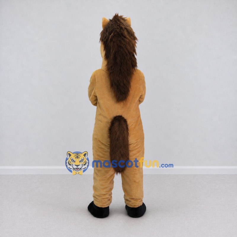 Custom Tan and Brown Horse Mascot Costume Adult Full Body Suit for Farm Events