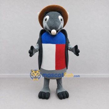 Custom Gray and Brown Walrus in a Cowboy Hat Mascot Costume Adult Full Body Suit for Ocean Events Custom Gray and Brown Walrus in a Cowboy Hat Mascot Costume Adult Full Body Suit for Ocean Events