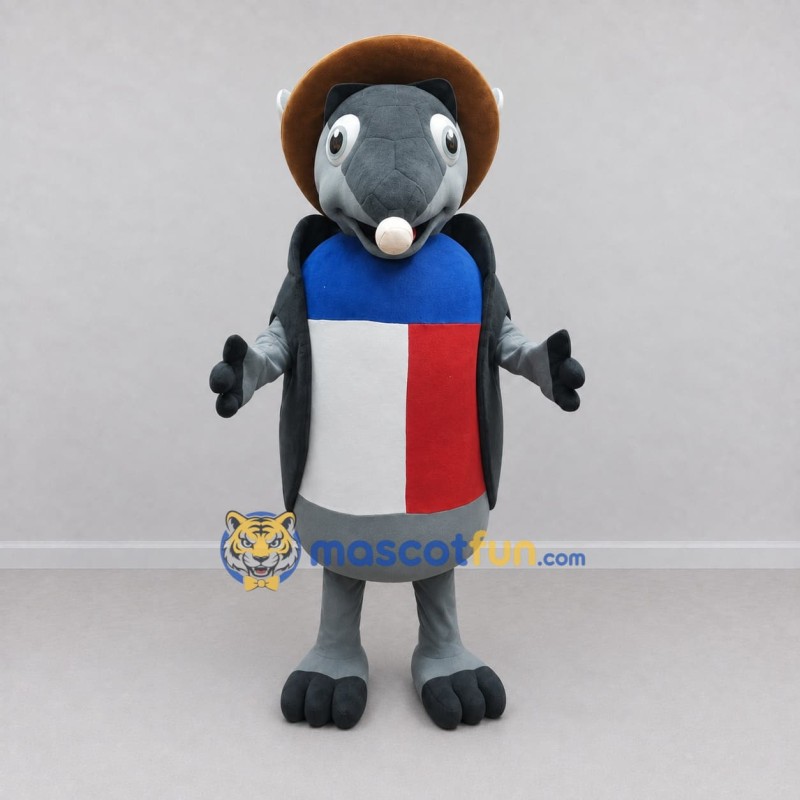 Custom Gray and Brown Walrus in a Cowboy Hat Mascot Costume Adult Full Body Suit for Ocean Events Custom Gray and Brown Walrus in a Cowboy Hat Mascot Costume Adult Full Body Suit for Ocean Events