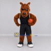 Custom Brown and Black Dog in Basketball Sportswear Mascot Costume Adult Full Body Suit for Sports Events Custom Brown and Black Dog in Basketball Sportswear Mascot Costume Adult Full Body Suit for Sports Events