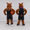 Custom Brown and Black Dog in Basketball Sportswear Mascot Costume Adult Full Body Suit for Sports Events Custom Brown and Black Dog in Basketball Sportswear Mascot Costume Adult Full Body Suit for Sports Events