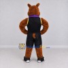 Custom Brown and Black Dog in Basketball Sportswear Mascot Costume Adult Full Body Suit for Sports Events Custom Brown and Black Dog in Basketball Sportswear Mascot Costume Adult Full Body Suit for Sports Events