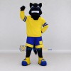 Custom Black and Yellow Horse in Sportswear Mascot Costume Adult Full Body Suit for Sports Events Custom Black and Yellow Horse in Sportswear Mascot Costume Adult Full Body Suit for Sports Events