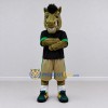 Custom Brown and Black Horse in Sportswear Mascot Costume Adult Full Body Suit for Sports Events Custom Brown and Black Horse in Sportswear Mascot Costume Adult Full Body Suit for Sports Events