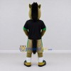 Custom Brown and Black Horse in Sportswear Mascot Costume Adult Full Body Suit for Sports Events Custom Brown and Black Horse in Sportswear Mascot Costume Adult Full Body Suit for Sports Events
