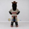 Custom Gray and Brown Horse in a Cowboy Hat Mascot Costume Adult Full Body Suit for Theme Parties Custom Gray and Brown Horse in a Cowboy Hat Mascot Costume Adult Full Body Suit for Theme Parties