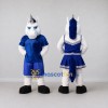 Custom White and Blue Unicorn in Sportswear Mascot Costume Adult Full Body Suit for Sports Events