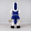 Custom White and Blue Unicorn in Sportswear Mascot Costume Adult Full Body Suit for Sports Events Custom White and Blue Unicorn in Sportswear Mascot Costume Adult Full Body Suit for Sports Events