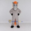 Custom Gray and Orange Horse Mascot Costume Adult Full Body Suit for Farm Events Custom Gray and Orange Horse Mascot Costume Adult Full Body Suit for Farm Events
