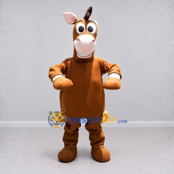Custom Brown and Tan Horse with a Saddle Mascot Costume Adult Full Body Suit for Theme Parties Custom Brown and Tan Horse with a Saddle Mascot Costume Adult Full Body Suit for Theme Parties