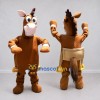 Custom Brown and Tan Horse with a Saddle Mascot Costume Adult Full Body Suit for Theme Parties Custom Brown and Tan Horse with a Saddle Mascot Costume Adult Full Body Suit for Theme Parties