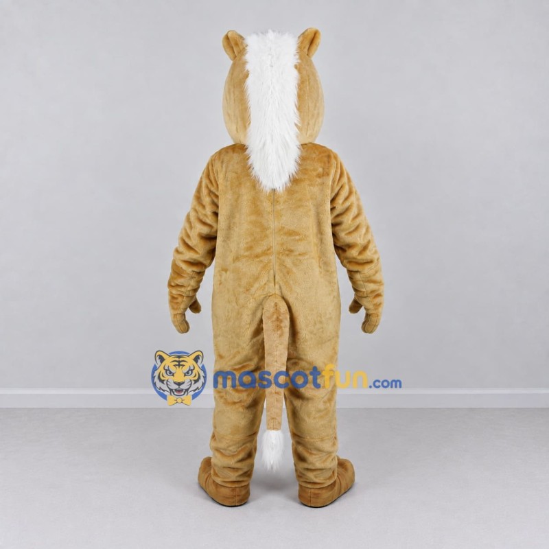 Custom Tan and White Horse Mascot Costume Adult Full Body Suit for Farm Events Custom Tan and White Horse Mascot Costume Adult Full Body Suit for Farm Events