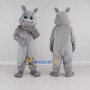 Custom Gray Hippopotamus Mascot Costume Adult Full Body Suit for Wildlife Events
