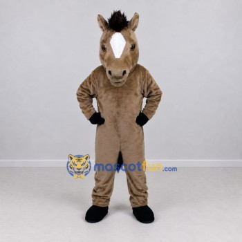 Custom Brown and Black Horse Mascot Costume Adult Full Body Suit for Farm Events Custom Brown and Black Horse Mascot Costume Adult Full Body Suit for Farm Events