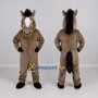 Custom Brown and Black Horse Mascot Costume Adult Full Body Suit for Farm Events