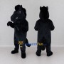 Custom Black Horse Mascot Costume Adult Full Body Suit for Farm Events