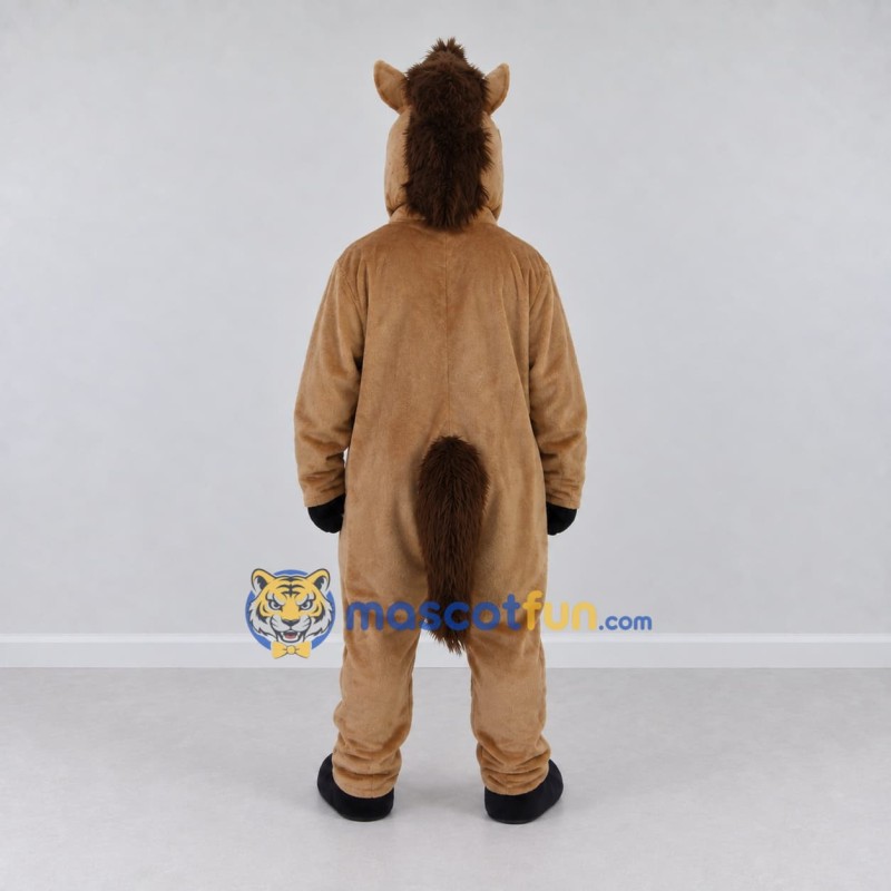 Custom Brown Horse Mascot Costume Adult Full Body Suit for Farm Events Custom Brown Horse Mascot Costume Adult Full Body Suit for Farm Events