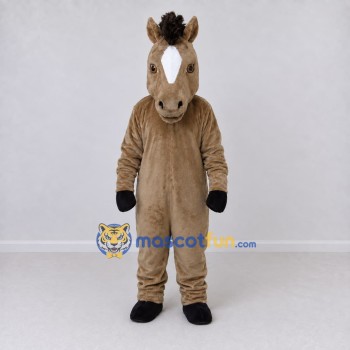 Custom Brown and Black Horse Mascot Costume Adult Full Body Suit for Farm Events Custom Brown and Black Horse Mascot Costume Adult Full Body Suit for Farm Events