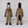 Custom Brown and Black Horse Mascot Costume Adult Full Body Suit for Farm Events