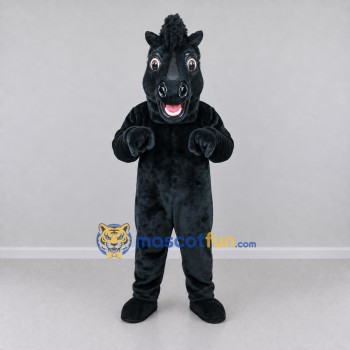 Custom Black Horse Mascot Costume Adult Full Body Suit for Farm Events Custom Black Horse Mascot Costume Adult Full Body Suit for Farm Events