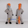 Custom Gray and Orange Horse Mascot Costume Adult Full Body Suit for Farm Events Custom Gray and Orange Horse Mascot Costume Adult Full Body Suit for Farm Events