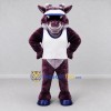 Custom Purple and White Bull in a Visor and Sports Vest Mascot Costume Adult Full Body Suit for Sports Events Custom Purple and White Bull in a Visor and Sports Vest Mascot Costume Adult Full Body Suit for Sports Events