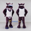 Custom Purple and White Bull in a Visor and Sports Vest Mascot Costume Adult Full Body Suit for Sports Events Custom Purple and White Bull in a Visor and Sports Vest Mascot Costume Adult Full Body Suit for Sports Events